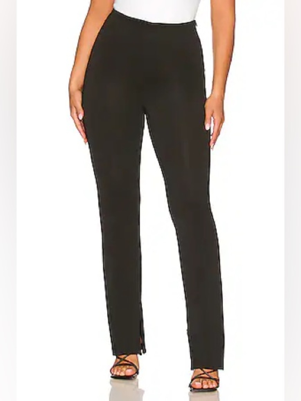 GOOD AMERICAN Good Waist Flare Scuba Pant in black 3XL